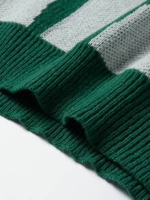 Chillumni Men's Casual Letter Pattern Knitted Sweater, Autumn/Winter, Long Sleeve Top