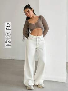 EURMUSE 女式前扣口袋休闲裤，日常休闲