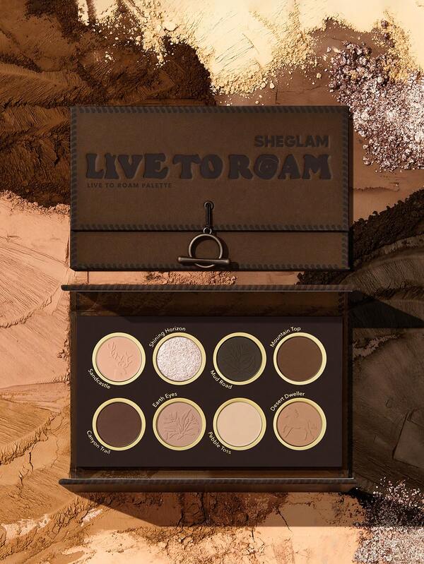 SHEGLAM Paleta De Sombras De Ojos Live To Roam De 8 Colores, Mate, Brillante, Metalizado Nude, PigmentacióN Uniforme, Sombras De Ojos Suaves Y Combinables, Sombras De Ojos Marrones NavideñAs Para El Brillos Marca Belleza Maquillaje CosméTico Para Mujeres NiñAs Perfecto Para OtoñO Invierno Ideal Para Y2K Elegante Moda Adecuado Para CumpleañOs Navidad Presente Fiesta Listo Mejor Color