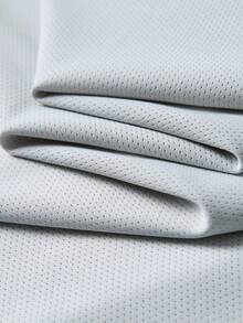 JNSQ Back To School Outdoor Sports Jersey Shorts Set, Kids Round Neck Contrast Color Patchwork Funny Letter Print Graphic Outdoor Sports Short Sleeve T-Shirt Set - Blue - View 11