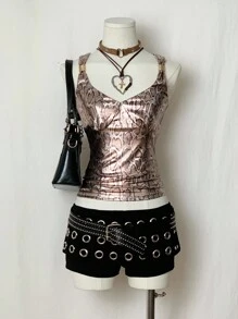 EgrlEra Women's Retro Leopard Print Square Neck Tank Top - Multicolor - View 1