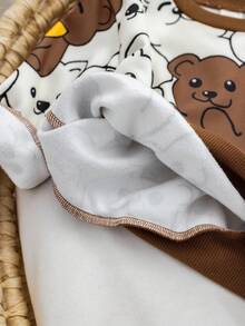 Bộ quần áo nỉ và quần dài họa tiết hoạt hình dễ thương cho bé trai, đa năng cho mùa thu/đông - Nhiều màu - Xem 9