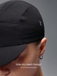 GLOWMODE Road Warrior Water-Resistant Quick-Dry Lightweight Breathable Reflective Cycling Biking Cap Hat Gym Training Workout - Black - View 4