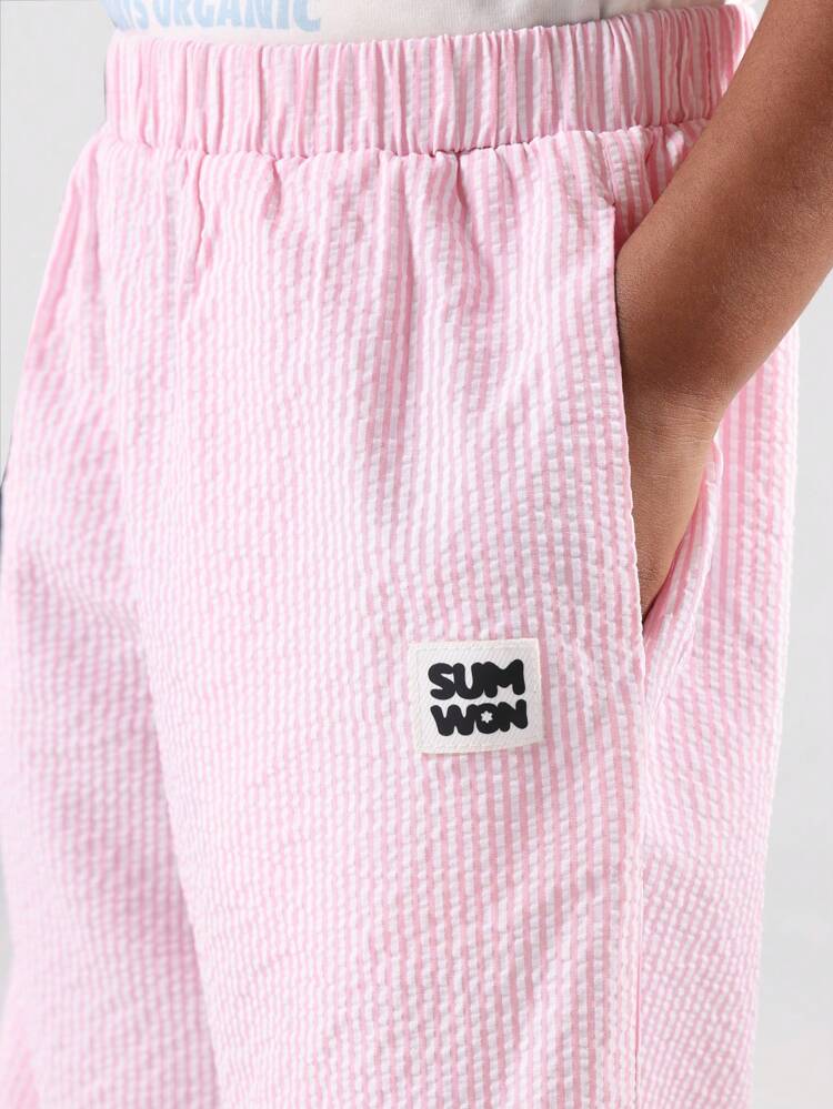 Fresh Strawberry Print T-Shirt With Wide Leg Pants