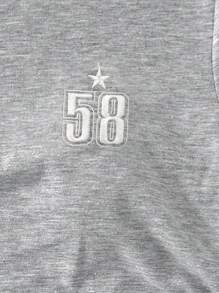 少女针织纯色 BM 风格圆领套头衫蝴蝶结撞色刺绣侧腰褶皱设计短袖 T 恤，夏季服装，基本款，休闲款 - 彩色 - 查看 4