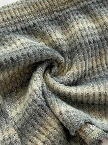 Soleia 女式条纹针织纹理面料金属装饰露背领口短款上衣和超短裤 2 件套，适合派对、圣诞节、约会、夜总会、海滩、游轮、下午茶、波西米亚风、波西米亚风、度假、秋季 - 黑與白 - 查看 7