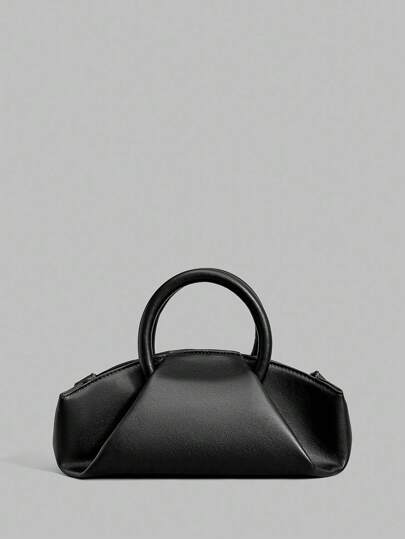 Ontre 1 件女士纯色日常通勤时尚双环手提包