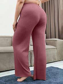 EURMUSE 100%Cotton Plus Cottnline 3 PiecesSolid Knit Pants Set - Multicolor - View 5