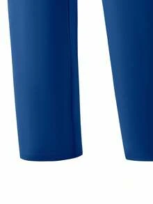 SHEIN 2pcs Teen Boys Gentleman Suit, Vest + Long Trousers, Elegant Outfit For Birthday Party, Wedding, Prom, Graduation, School, Campus, College - Navy Blue - View 4