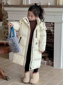DAZY Young Girl Girls Padded Coat, Fall - Beige - View 1
