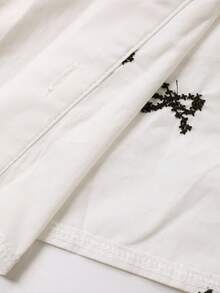 DAZY Baby Girls Bow Embroidery Korean Style Loose Fit Collared Blouse Fall/Winter - White - View 8