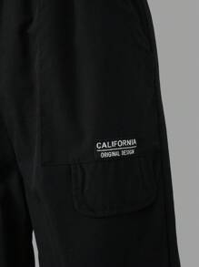 SHEIN Explorewe Áo họa tiết ngôi sao cho bé gái tuổi mới lớn kèm quần Cargo nhiều túi, trang phục thường ngày 2 món - trắng - Xem 4