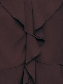 Nöista Áo voan dài tay nhún bèo màu tối lãng mạn. Thích hợp mặc riêng hoặc phối cùng áo cardigan trong mùa thu; hoàn hảo cho những buổi tối hẹn hò, tiệc tùng và đi chơi. - Cà phê nâu - Xem 6