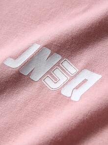 JNSQ Blusa suelta con cuello polo y bloques de color para niña preadolescente, de vuelta al colegio - Rosa - Ver 8