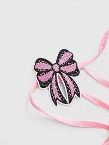 ROMWE J-Fashion Bộ đồ liền thân nơ gợi cảm thời trang Y2K dành cho nữ - Hồng - Xem 3