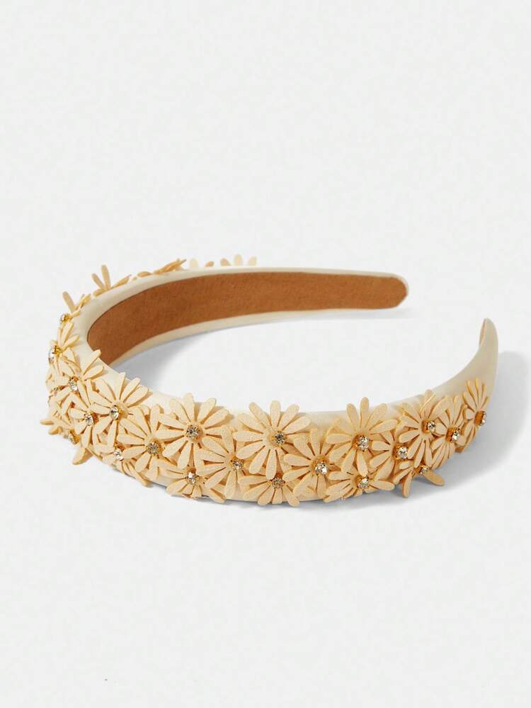 RHINESTONE FLORAL HEADBAND