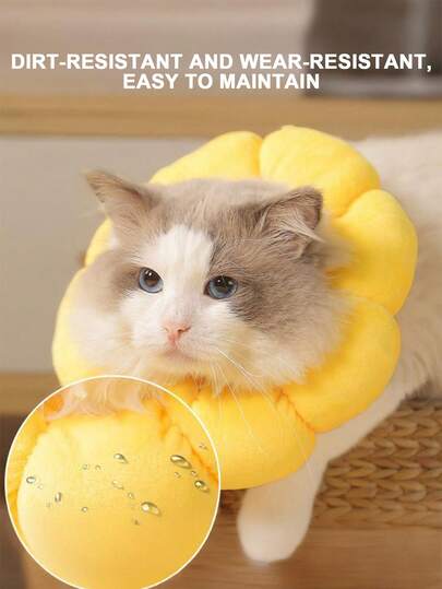 Zazumi 1pc Elizabeth Cat Collar - Cone Collar For Pets To Prevent Licking, Biting, Scratching After Surgery Or Grooming