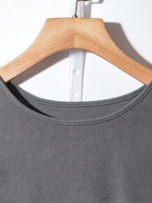 Franclia 灰色针织腰带连衣裙 - 深灰色 - 查看 4