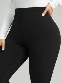 Comfylo Plus Size Women's Casual Solid Color Leggings, Versatile & Minimalist  Work/Office Gym Fall Women Clothes Fall Clothes Plus Size Fall Outfits For Women  Fall Outfits Women Chic,Fall Clothes For Women Stretch Leggings Plus Size Plus Size Yoga Pants Plus Size Leggings High Waisted Leggings Plus Size Plus Size Tights Going Out