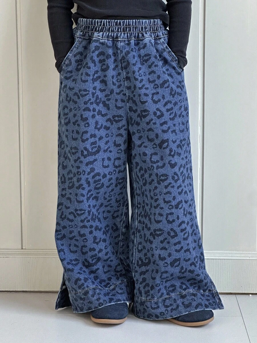 Dazy Kids Quần jean denim cho bé gái - Màu xanh lam - Xem 1