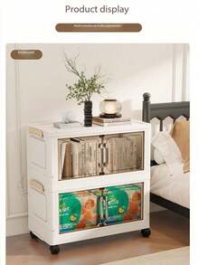 SHEIN 1 pièce Grand meuble de rangement, boîte de rangement pliable, meuble de rangement pour jouets pour salon, organisateur d'armoire à collations, armoire de cuisine, cadeau de Noël, bac de rangement, rangement sous le lit