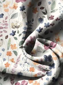 EMERY ROSE Áo cánh tay bồng bềnh thanh lịch cho kỳ nghỉ thường ngày cỡ lớn dành cho nữ, thiết kế tối giản phù hợp cho mùa hè, cài nút phía trước, họa tiết hoa nhỏ xinh, áo cánh sang trọng dành cho nữ vào mùa thu/đông - Nhiều màu - Xem 4