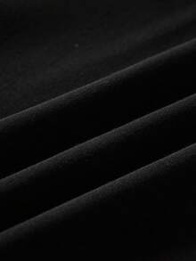 GARFIELD | SHEIN Tween Boy Cute Cartoon & Pumpkin Pattern Loose Fit Black Knit Hooded Sweatshirt For Halloween - Black - View 7