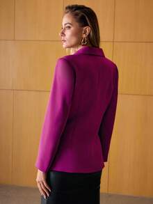 MOTF PREMIUM BLOMSTERBRODERAD KAVAJ MED PEAK-KRAGE - Blåröd - Visa 4