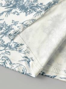 SHEIN Girlism Tween Girls' Fitted Casual Minimalist Floral Racerback Waist-Cinched Dress