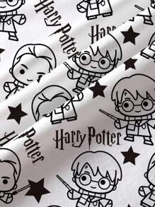 HARRY POTTER X SHEIN Young Boy Cartoon Figure Graphic Short Sleeve T-Shirt
