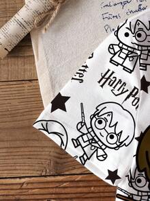 HARRY POTTER X SHEIN Young Boy Cartoon Figure Graphic Short Sleeve T-Shirt