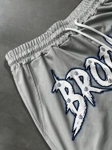 PAVTROS 男士休闲印花T恤和短裤套装，夏季，2000年代风格 - 彩色 - 查看 4