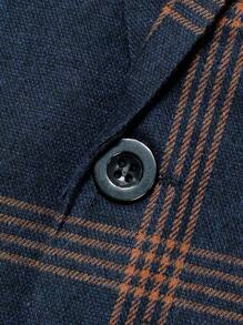 Calvornis 男士格紋單釦西裝外套