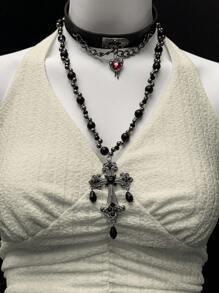 EgrlEra Áo hai dây xếp ly cổ chữ V gợi cảm, dây mảnh, ngắn, buộc dây dành cho nữ - Màu be - Xem 4