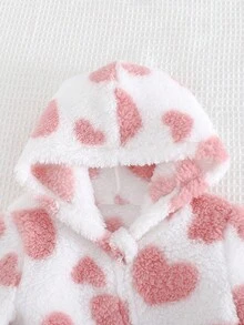 Cozy Pixies 女婴碎花加厚保暖内衬连帽长袖连衣裤 - 彩色 - 查看 5