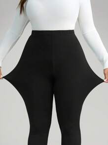 Comfylo Plus Size Women's Casual Solid Color Leggings, Versatile & Minimalist  Work/Office Gym Fall Women Clothes Fall Clothes Plus Size Fall Outfits For Women  Fall Outfits Women Chic,Fall Clothes For Women Stretch Leggings Plus Size Plus Size Yoga Pants Plus Size Leggings High Waisted Leggings Plus Size Plus Size Tights Going Out