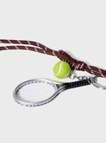SHECARRY 多色条纹包带配羽毛羽毛球拍饰物