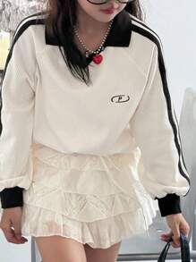 Dazy Kids 青少年女孩日常休闲运动衫 - 杏色 - 查看 4