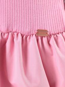 SUMWON 女童泡泡裙罗纹派对特殊场合正式节日生日公主裙泡泡袖松紧腰 - 淺粉色 - 查看 4