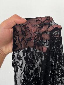 Rustia Áo cánh tay loe hở vai thanh lịch gợi cảm cỡ lớn dành cho nữ - màu đen - Xem 8