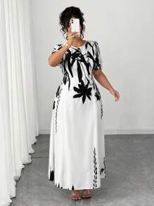 Elenzga 万圣节大码连衣裙 - 黑與白 - 查看 8