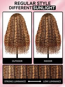 9am Hair Store Wear Go Highlight 预剪 6*4 透明蕾丝无胶水波 180% 18-28 英寸 P4/27 蜜金色蕾丝闭合假发钢琴色预拔发际线高品质发饰初学者友好型无胶前假发编织真人发质度假必备万圣节服装 - S4/27 - 查看 12