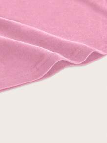 SHEIN EZwear Áo ba lỗ crop top đa năng, tối giản, thoải mái, vừa vặn cho nữ, kỳ nghỉ hè - Màu Hồng baby - Xem 6