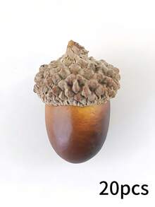 SHEIN 20pcs Artificial Acorn,Fake Plants,Fall Decor,Room,Desk,Garden Decor,Room Decoration Stuff,Christmas - Small Acorn - View 10