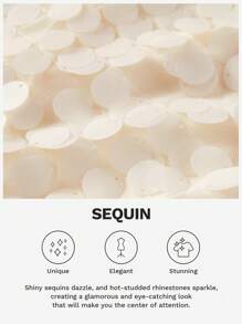 Siren Gaze 女式夏季纯色前系带亮片吊带背心 - 杏色 - 查看 8