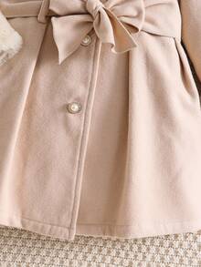 Emery Rose Kids Emery Rose Kids Young Girls Winter Clothes Fashionable Faux Fur Collar Belted Mid-Length Coat, Warm Jacket, Autumn/Winter Outerwear Girls Winter Coat Girls Dress Coat Toddler Girl Coat Baby Girl Coat Girls Faux Fur Coat Baby Girl Winter Coat Winter Clothing Winter Outwear Halloween S Fall