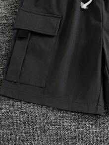 SHEIN Teens/Youths Casual Solid Color Loose Comfy Shorts, Versatile For Commute, School, Daily, Travel, Sports, Suitable For Spring & Summer