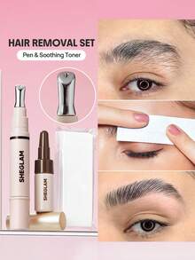 DłUgopis Do Usuwania WłOsóW Ez Control I Tonik Sheglam Ez Control Soothing Toner Wosk Przyjazny Dla SkóRy ŁAgodna, NiepodrażNiająCa, WrażLiwa FormułA Odpowiedni Dla Wszystkich TypóW SkóRy Szybkie Usuwanie WłOsóW Z Brwi Do Brwi GóRna Warga Broda Marka Uroda Makijaż Kosmetyki Dla Kobiet I DziewcząT Idealne Na Zimę DoskonałE Dla Y2K Elegancka Moda Odpowiednie Na Urodziny Podarunek Impreza Gotowe Najlepszy Kolor