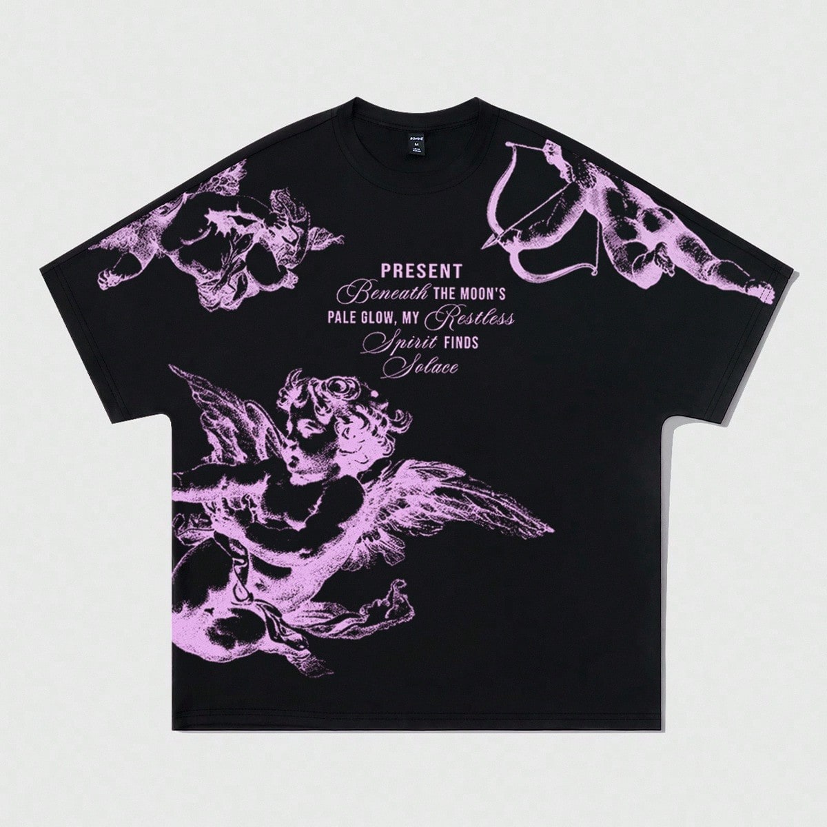 Camiseta de manga corta con estampado de murciélago para hombre, adecuada para uso diario en primavera/verano, Halloween, estilo de los 2000