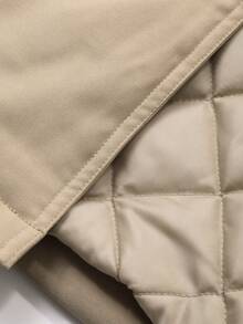 DAZY Youth (Boys) Contrast Color Padded Coat, Fall - Khaki - View 8